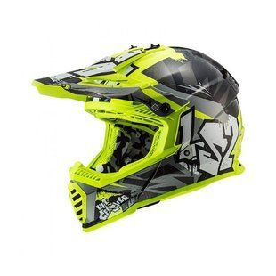 Мотошлем детский LS2 MX437 Fast 2 Mini Crusher Black Yellow YS
