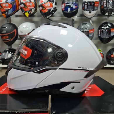 Мотошлем MT ATOM 2 SV Solid A0 Gloss White S