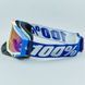 Мотоочки 100% Blue Yellow Mirror Blue Lens