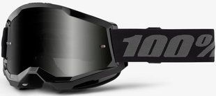 Маска кросова 100% STRATA Goggle II SAND Goggle Black - Smoke Lens One size