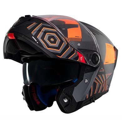 Мотошолом MT ATOM 2 SV STRANGE C4 Matt Orange L