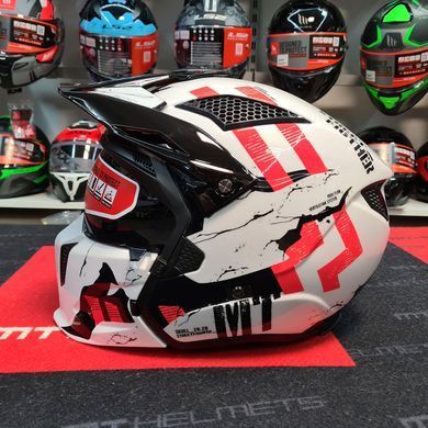 Мотошолом MT STREETFIGHTER SV SKULL 2020 Gloss Pearl White XS
