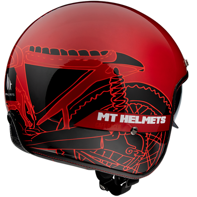 Мотошолом MT Le Mans 2 SV Cafe Racer B5 Matt Red L