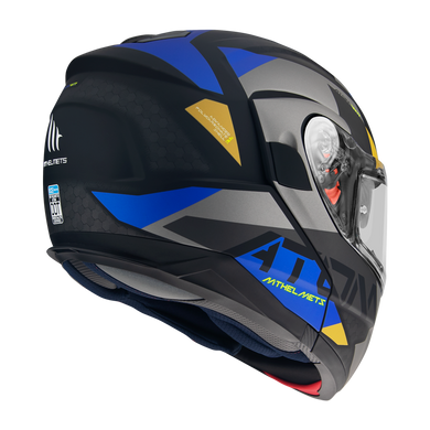 Мотошолом MT ATOM SV W17 A2 Matt Gray Blue L