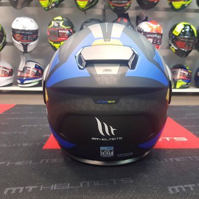 Мотошолом MT ATOM SV W17 A2 Matt Gray Blue L