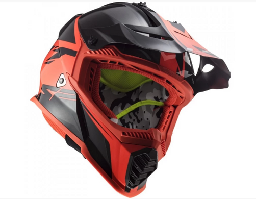 Мотошлем LS2 MX437 Fast EVO Roar Black Red M