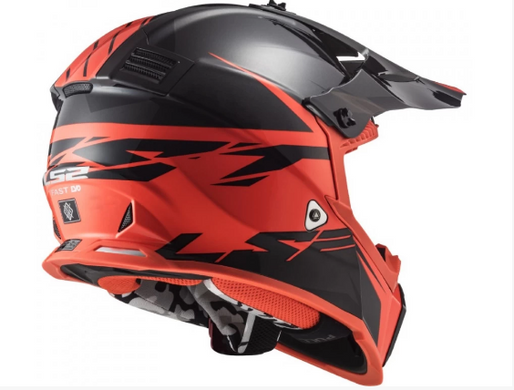 Мотошлем LS2 MX437 Fast EVO Roar Black Red M