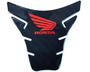 Наклейка на бак NB-5 карбон Honda Red