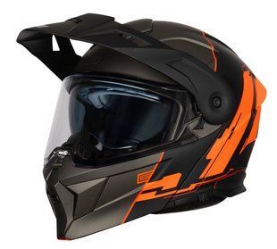 Мотошолом Origine Adventure Cyborg Fluo Orange Titanium Matt M
