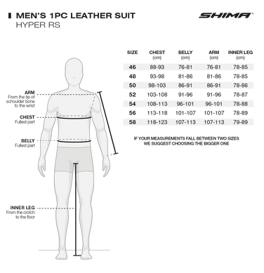 Мотокомбинезон Shima HYPER-RS Men Black White XL