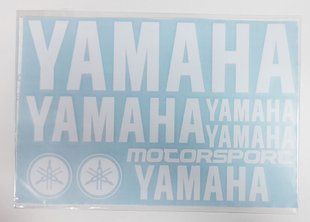 Наклейка лист Yamaha під оригінал біла