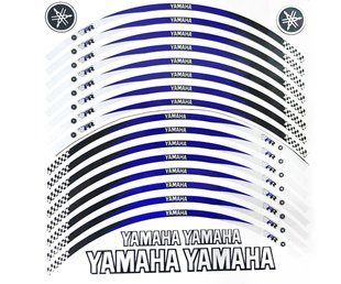 Наклейка на обод колеса Yamaha Flag Blue