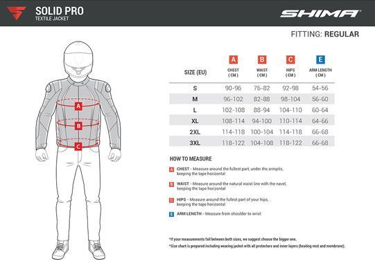 Мотокуртка Shima Solid PRO Black White L