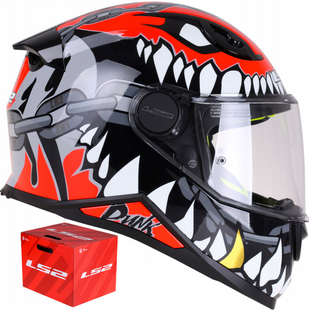 Мотошлем детский LS2 FF812 Kid Punk Grey Red L