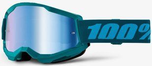 Маска кросова 100% STRATA Goggle II Stone - Mirror Blue Lens One size