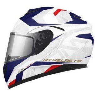 Мотошолом MT ATOM SV SKILL A0 Gloss White XS