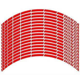 Наклейка на обід колеса Honda Red