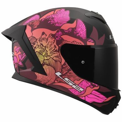 Мотошолом LS2 FF820 Rapid III POPPIES II Black Pink S