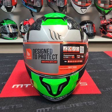 Мотошлем MT ATOM SV Adventure A6 Gloss Green M