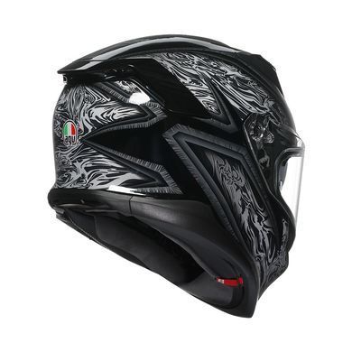 Мотошолом AGV K7 (E2206) DAMASCUS black/silver M