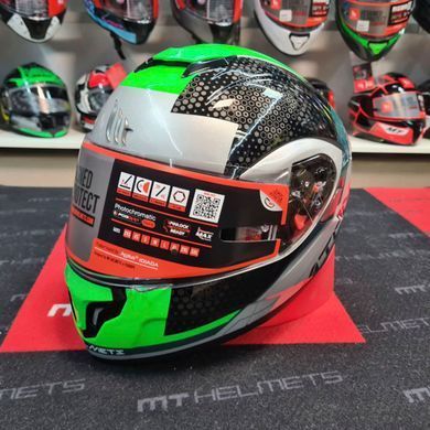 Мотошлем MT ATOM SV Adventure A6 Gloss Green M