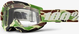 Маска кросова 100% STRATA Goggle II War Camo - Clear Lens One size