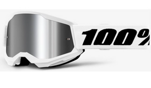 Маска кросова 100% STRATA Goggle II White - Mirror Silver Lens