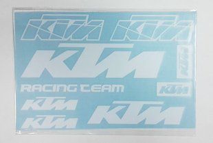 Наклейка лист KTM під оригінал біла