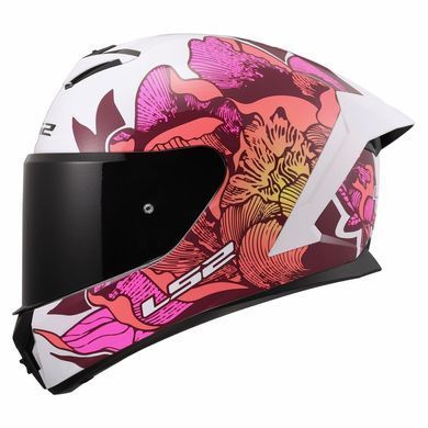 Мотошолом LS2 FF820 Rapid III POPPIES II White Pink M