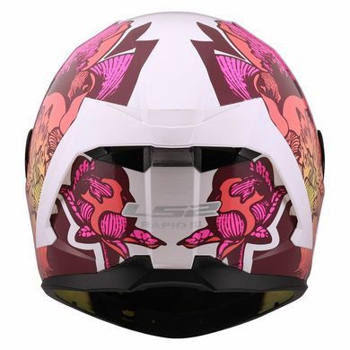 Мотошолом LS2 FF820 Rapid III POPPIES II White Pink M