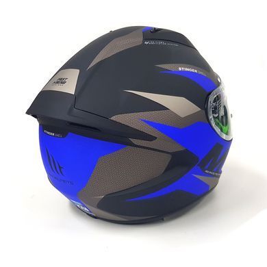 Мотошолом MT STINGER Brave Matt Blue M