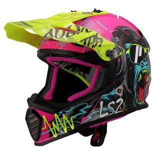 Мотошлем детский LS2 MX437 Fast 2 Mini Gorilla Purple L