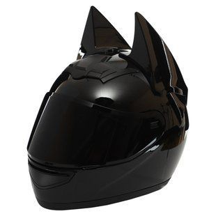 Мотошлем бетмен Nitrinos NEKO HNJ Gloss Black L-XL