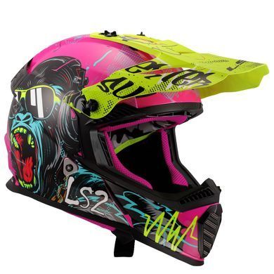 Мотошолом дитячий LS2 MX437 Fast 2 Mini Gorilla Purple L