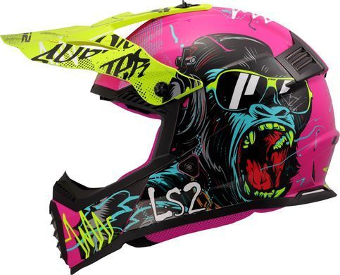 Мотошолом дитячий LS2 MX437 Fast 2 Mini Gorilla Purple L