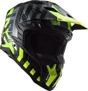 Мотошлем LS2 MX703 C X-Force Barrier Hi-Viz Yellow Green XXXL