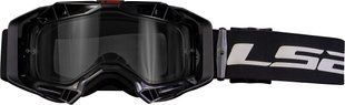 LS2 Aura Enduro Series Goggle Black With Clear Visor