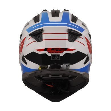 Мотошолом LS2 MX702 Pioneer 2 Namib White Blue Red