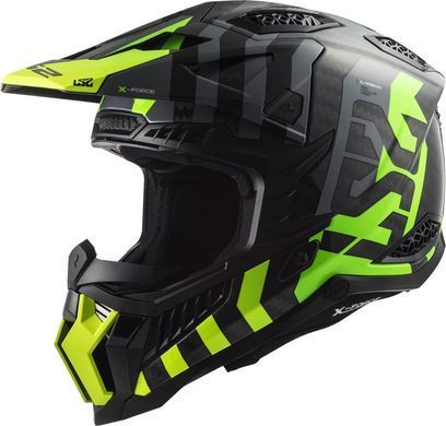 Мотошлем LS2 MX703 C X-Force Barrier Hi-Viz Yellow Green XXXL