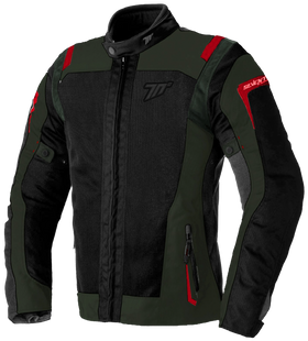 Мотокуртка Seventy JT66 SAHARA Military Green Red M
