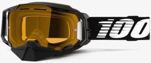 Маска снігохідна 100% ARMEGA SNOWMOBILE Goggle Black - Yellow Lens One size