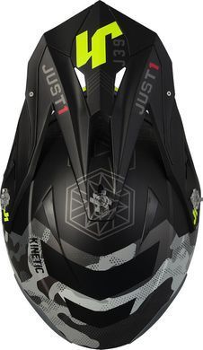 Мотошлем Just1 J39 Kinetic Camo Fluo Yellow Red Black - Matt S