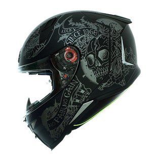 Мотошолом MT Revenge 2 Skull & Roses Matt Black L