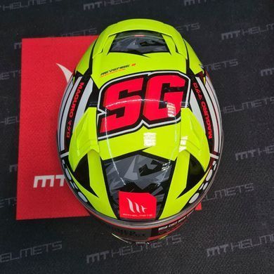 Мотошлем MT Revenge 2 S Sergio Garcia A3 Gloss Yellow ECE2206 XS