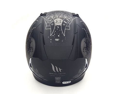 Мотошолом MT Revenge 2 Skull & Roses Matt Black L