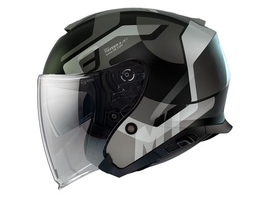 Мотошолом MT THUNDER 3 Jet Silton B2 Matt Grey L