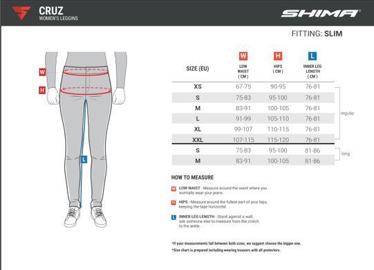 Мотоштаны Shima Cruz 2.0 Leggins Black W24-L32
