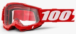 Мотоочки 100% Accuri 2 Goggle Red - Clear Lens