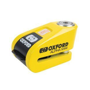 Замок на диск Oxford Alpha XA14 Alarm Disc Lock Yellow