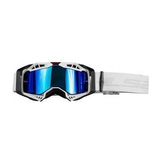 Маска кроссовая LS2 AURA PRO White Mirror Lens